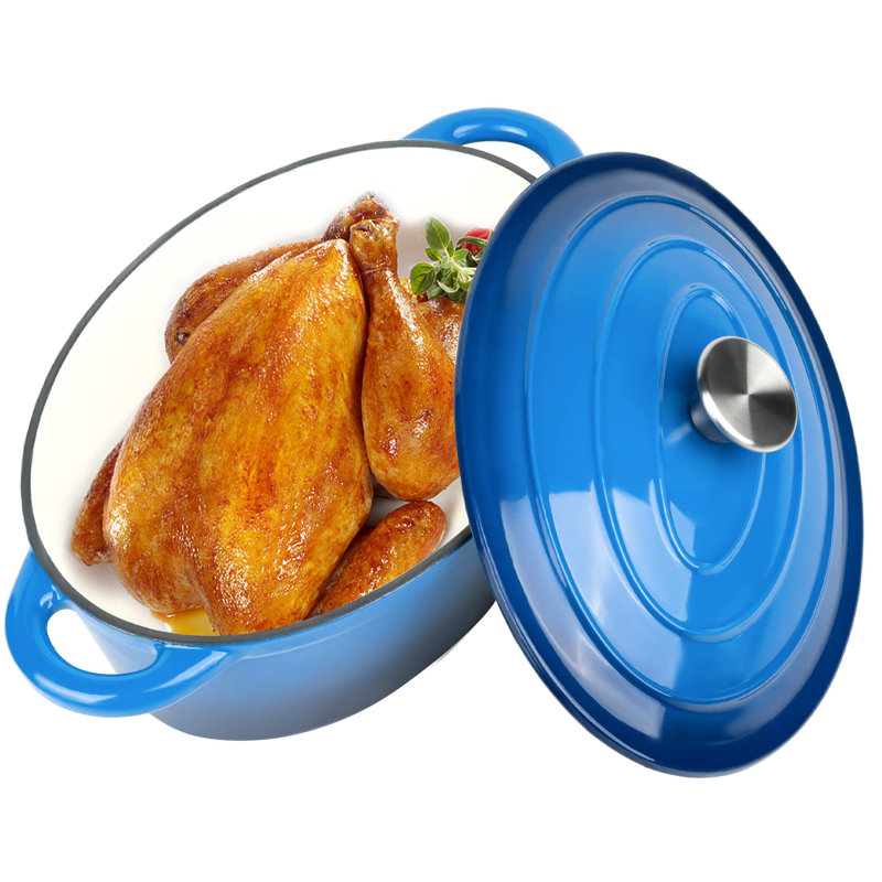 Cocotte ovale émaillée 4,5 pte, Bleu très foncé