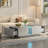 Luxurious 40"w Led Coffee Table With Acrylic Tabletop &high Gloss Drawer-1018814249