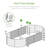 Roetta 4x2x1ft Outdoor Raised Metal Oval Garden Bed, Planter Box for Vegetables, Flowers-1911813710