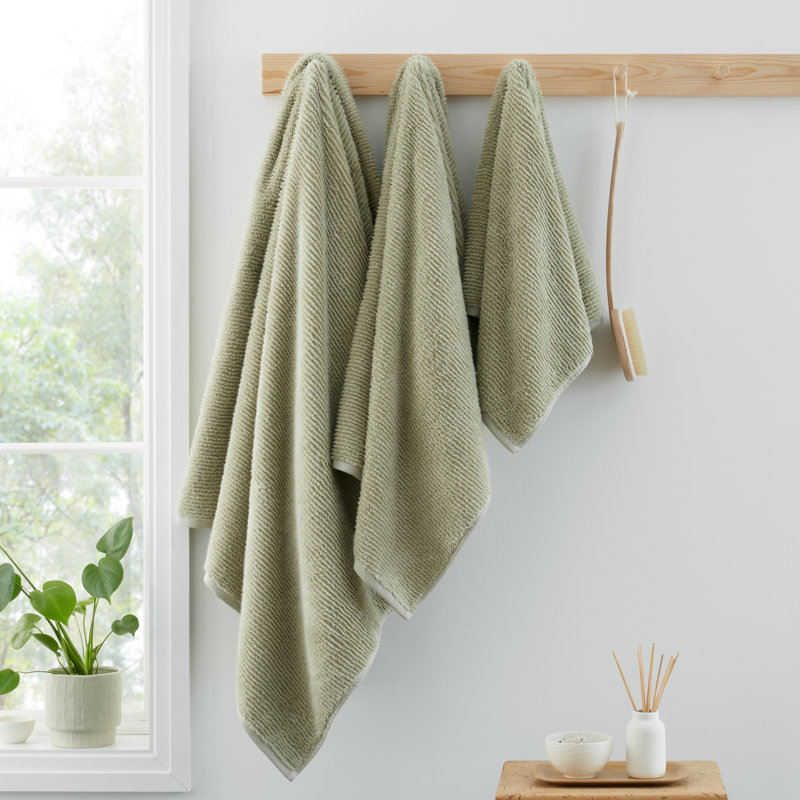 Soft Zero Twist Spa Towel 100% Cotton Bath Sheet, Green