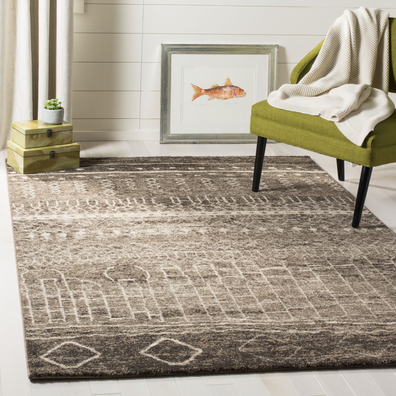 Montsalas Abstract Hand Woven Area Rug, Rectangle 122 x 183 cm