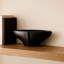Bol décoratif moderne en céramique pour décoration intérieure - Bol décoratif minimaliste pour console ou salon - 16 po, noir