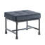Repose-pieds Brantley en velours gris et finition gris sable