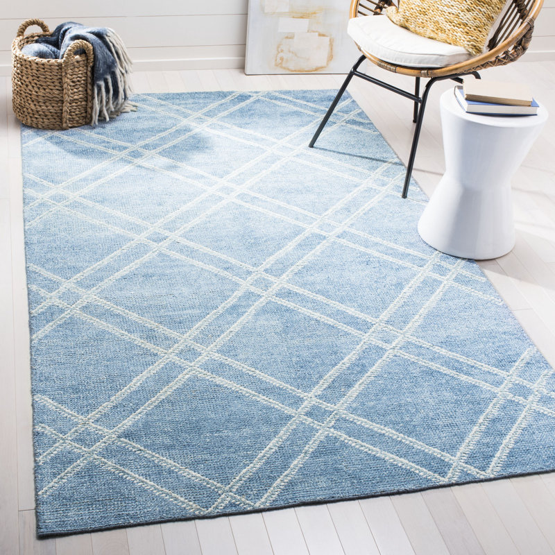 Tapis en bambou / coton noué à la main Bradenton, Rectangle 4 pi x 6 pi