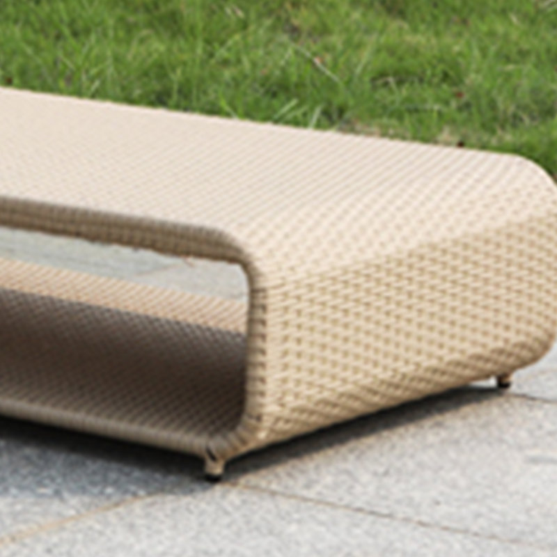 Sofica Outdoor Wicker Chaise Lounge Set with Table
