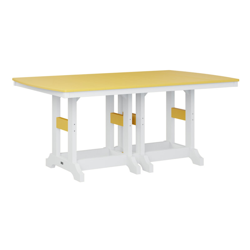 Table de bar rectangulaire Calabria, H 39,5 po x l 72 po x P 44 po, Jaune soleil levant