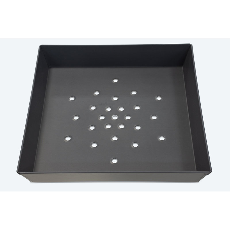 12" Square Dark Aluminum Perforated Deep Dish Pizza Pan