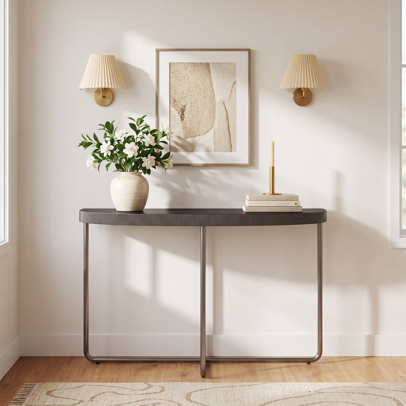 Athea Modern Console Table, Black