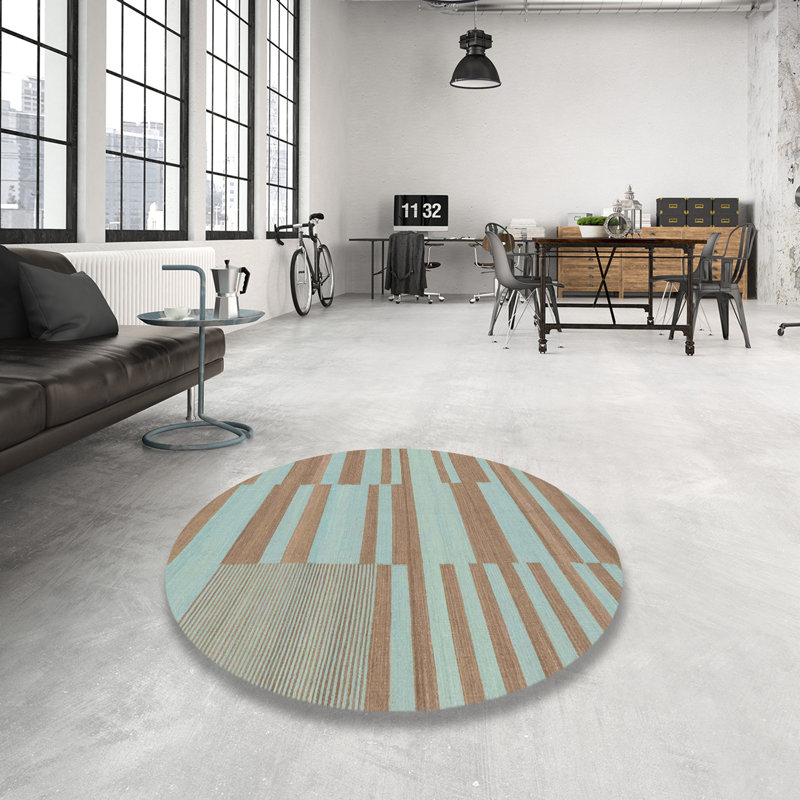 Abstract Indoor Rug, Round 5'