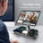  Foldable Magnetic Wireless Charger for iPhone Airpods iWatch, Portable 3 in 1 Charging Station For Apple Multiple Devices - Travel Charging Pad Dock Compatible with Apple 12 and above series