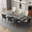 Ensemble de table de salle à manger moderne avec plateau extensible 78,7 po - 110 po et 8 chaises en similicuir-825822234-825822238