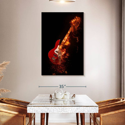 Abarca Flaming Bass Guitar