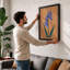 Blue Iris Botanical - Framed Print-102737423-102737427