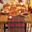 Chemin de table de Noël arbre de Noël, décoration de table de salle à manger saisonnière pour la fête-693851930-693851925-680798185