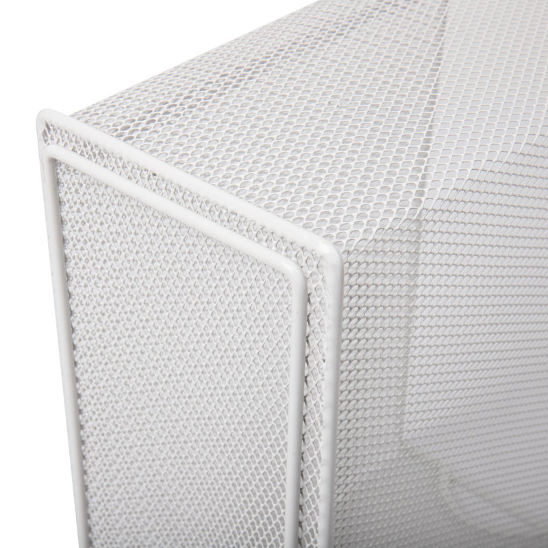 Rangement vertical, classeur de bureau, dossiers suspendus, bureau, filet métallique, L 12,25 po x l 5,5 po x H 10 po, Blanc