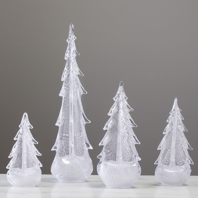 Silver Leaf Evergreen, 14" H x 5.5" W x 5.5" D