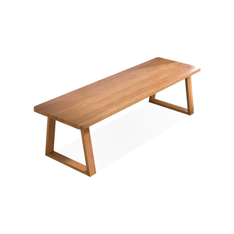 Bureau d'écriture rectangulaire en bois massif noyer, 29.53"H*78.74"W*27.56"D