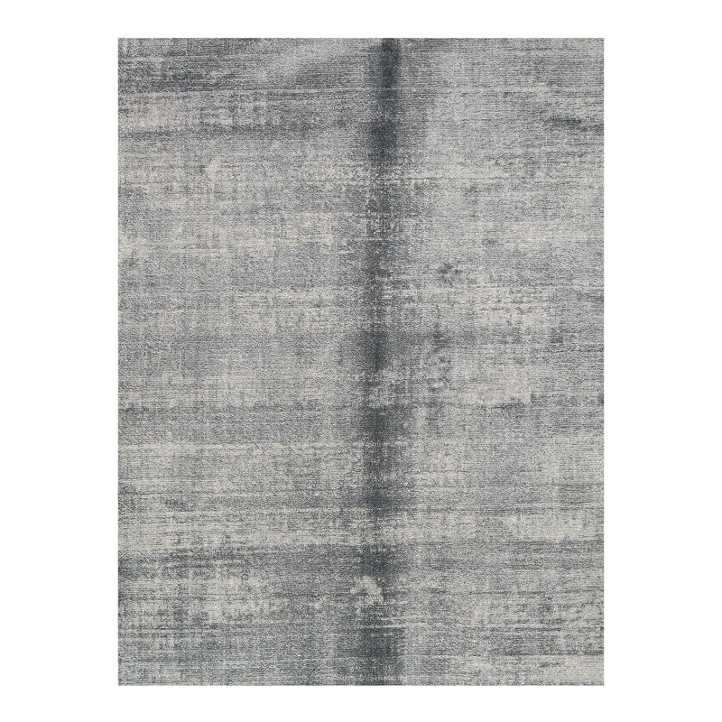 Gary color Hand knotted Modern Rug 4' X 6'
