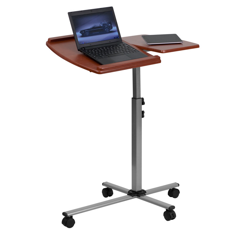 Robertson Angle and Height Adjustable Mobile Laptop Computer Table with Cherry Top,  Cherry Top