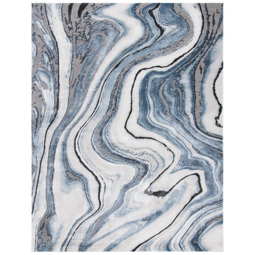 Orren Ellis Mies Blue / Grey Rug & Reviews | Wayfair