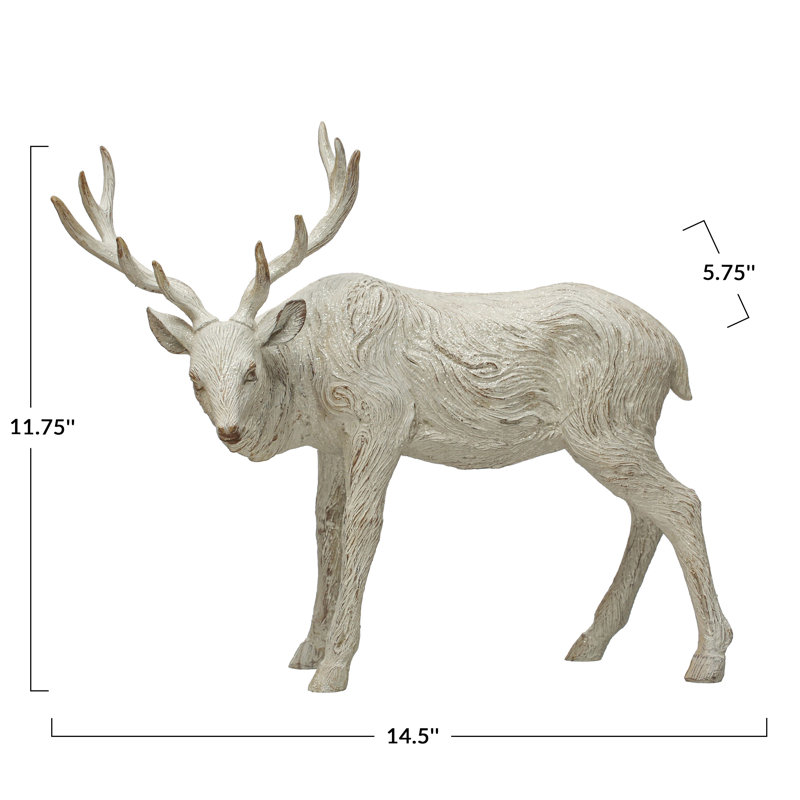 Résine debout bois de cerf lavé