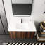 Meuble-lavabo moderne de 36 po, lavabo inclus, porte à fermeture douce, conception à 2 portes, noyer, rangement généreux de 36 po avec lavabo, 2 portes, amplement pour les visites fréquentes-32210595-32210592