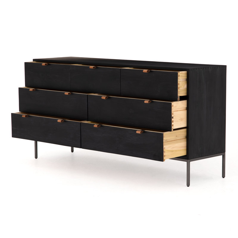 Trey 7 - Drawer Dresser, Black Wash Poplar