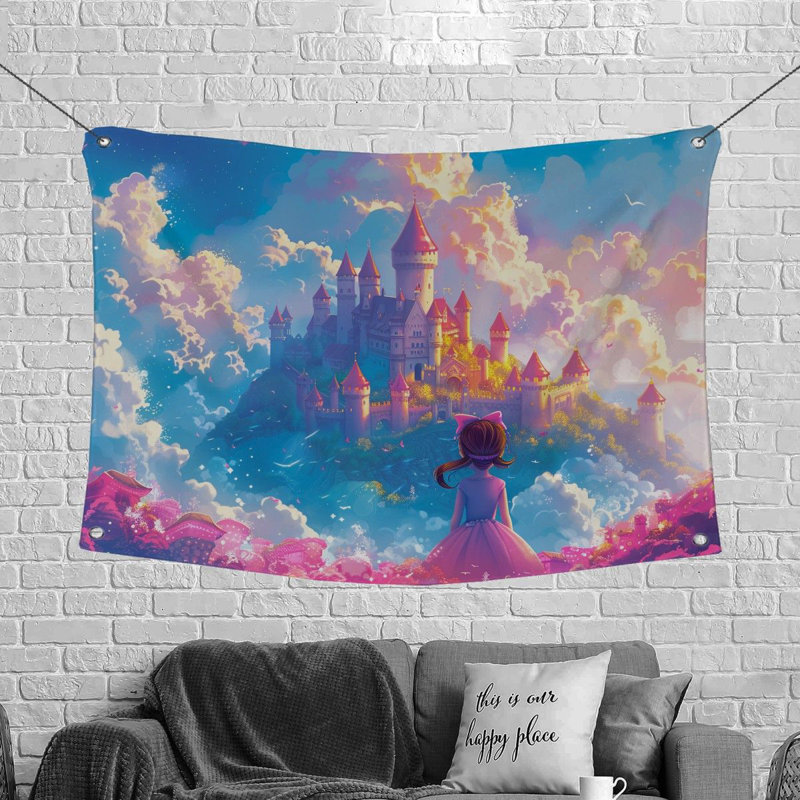 Microfiber Fabric Tapestry, 88" H x 104" W