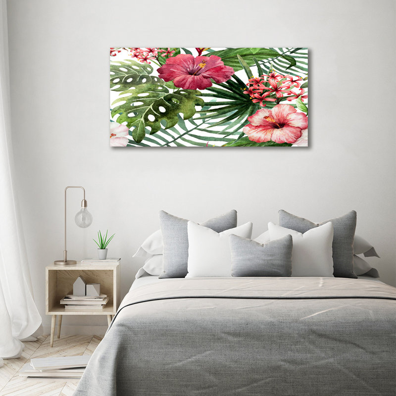 Tropical Flowers - Wrapped Canvas Print