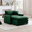 Fauteuil d'appoint rembourré avec repose-pieds et coussin Goel-112393798