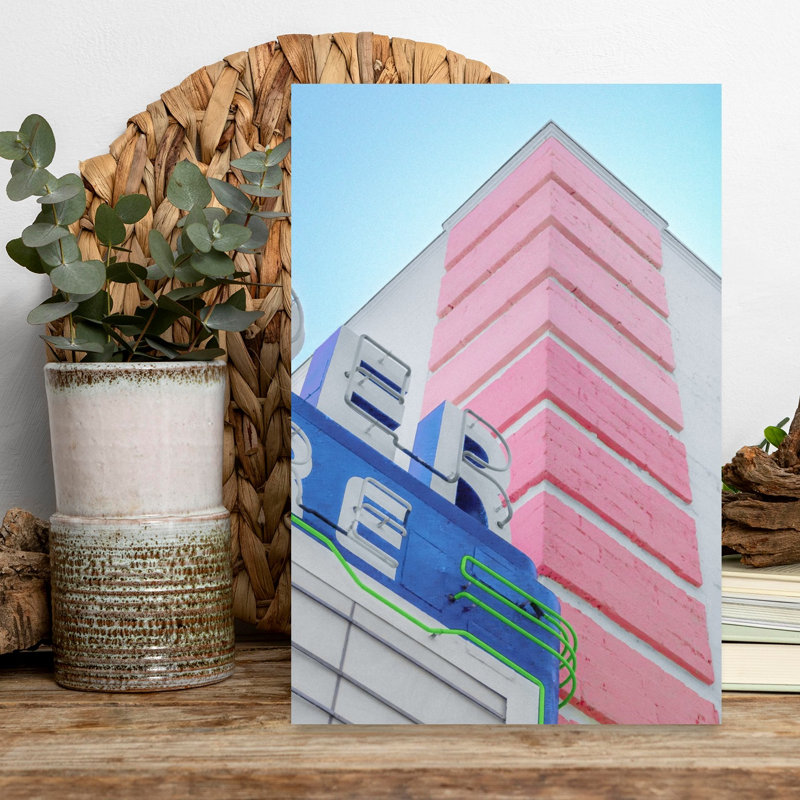 Boulder Theatre Marquee Sign Contemporary Palm Architecture City Wall Art Print 1 Piece Wrapped Canvas Wall Art