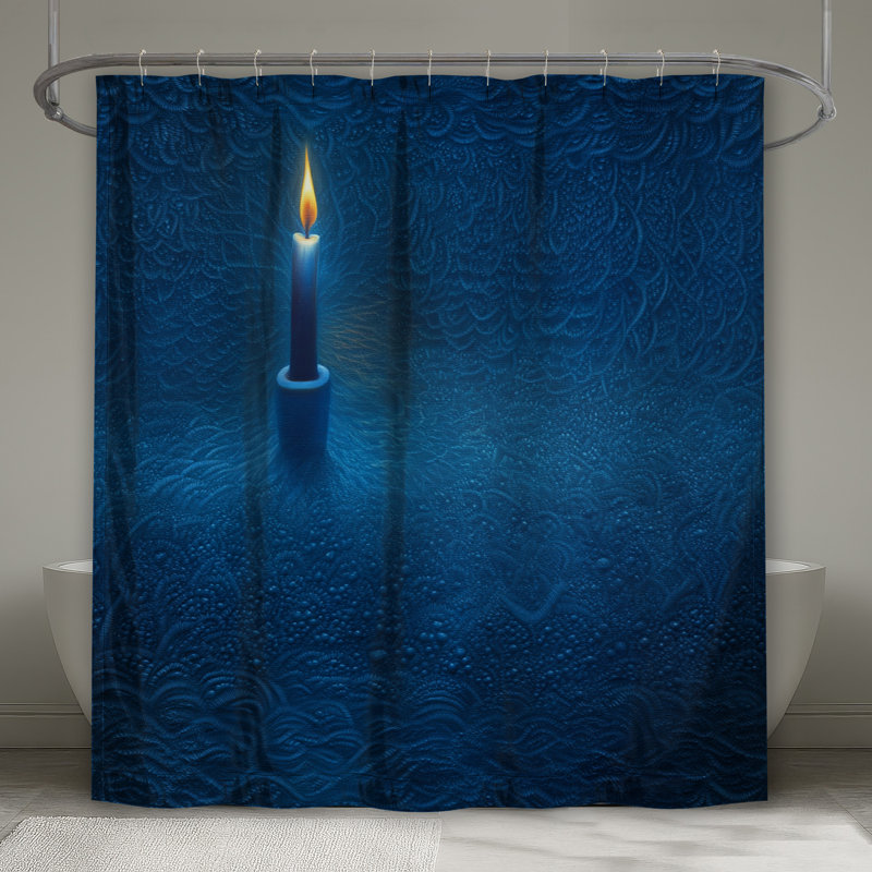 Rideau de douche bougie - Decor Modern Decor, 70in W x 84in H