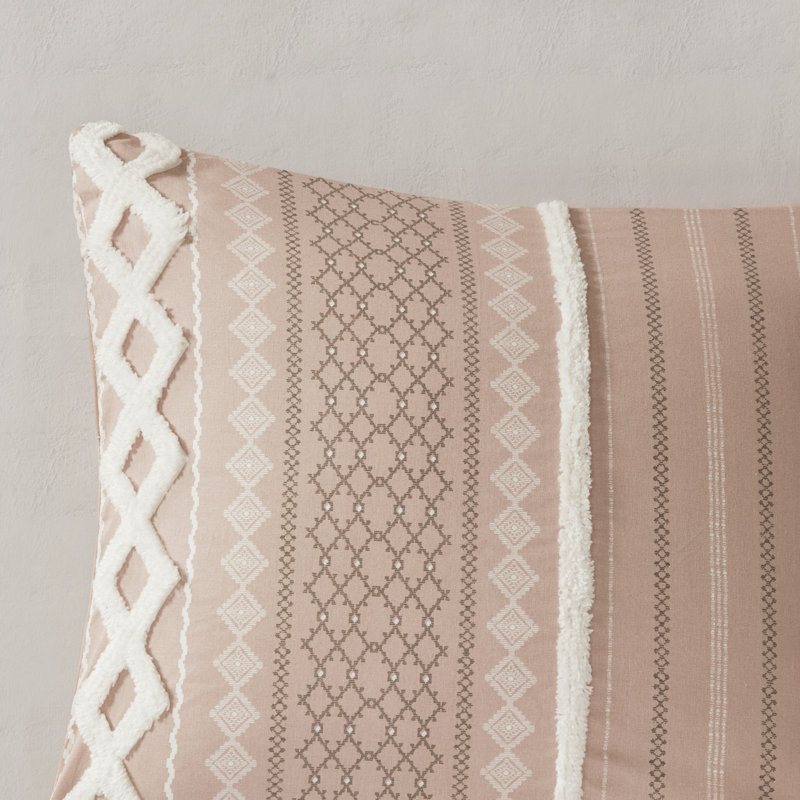 Blush Pink Full Cotton Down Alternative Comforter Set