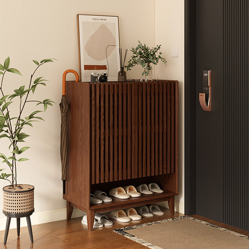 Nut-Brown Solid wood Shoe Storage