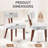 Mid Century Linen Upholstered Dining Chair With Wood Legs-2014121264