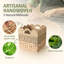 Panier de rangement en osier pour tablette cubique