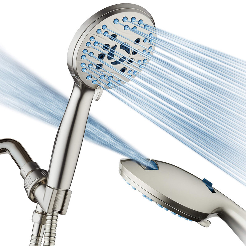 Pomme de douche à haute pression 8 modes, Nickel satiné