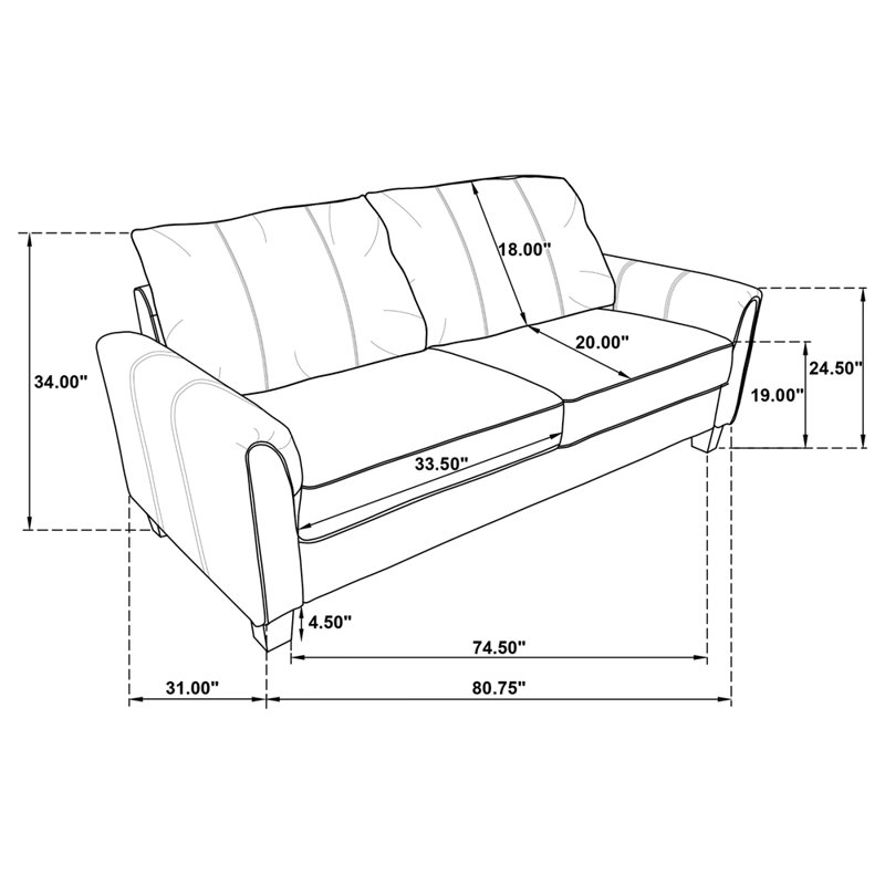 Grey Upholstered Sofa