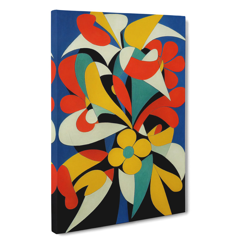 Abstract Flowers Art No.6 - Wrapped Canvas, 50cm H x 35cm W x 3cm D