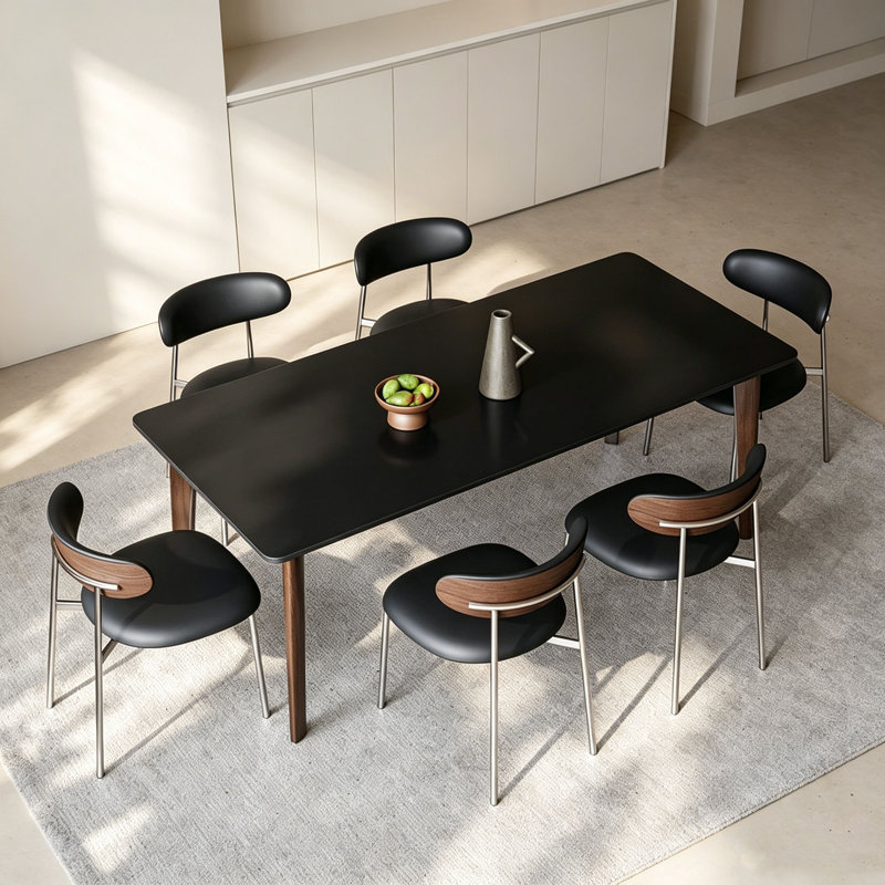 Table de salle à manger Nordic, 7, 29.5" H x 63" W x 31.5" D