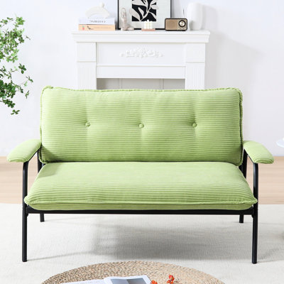 53 po avec couleur, mélange de tissu, cadre en métal noir, format compact pour la maison 2 po 53 po x 30 po x 31 po, cadre loisir