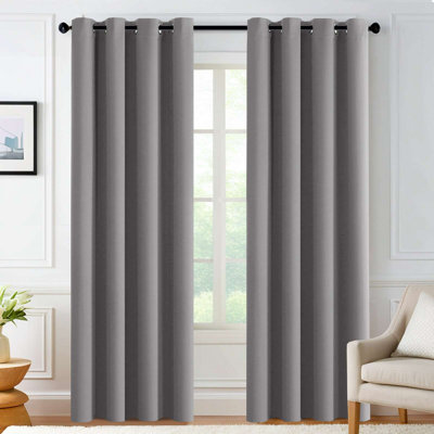 Curtains for Bedroom/Living Room 2 Panels Set - Thermal Insulated Room Darkening Grommet Top Curtains