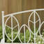 Antique White Leaf Design Rustic Metal Garden Bench-1143753108
