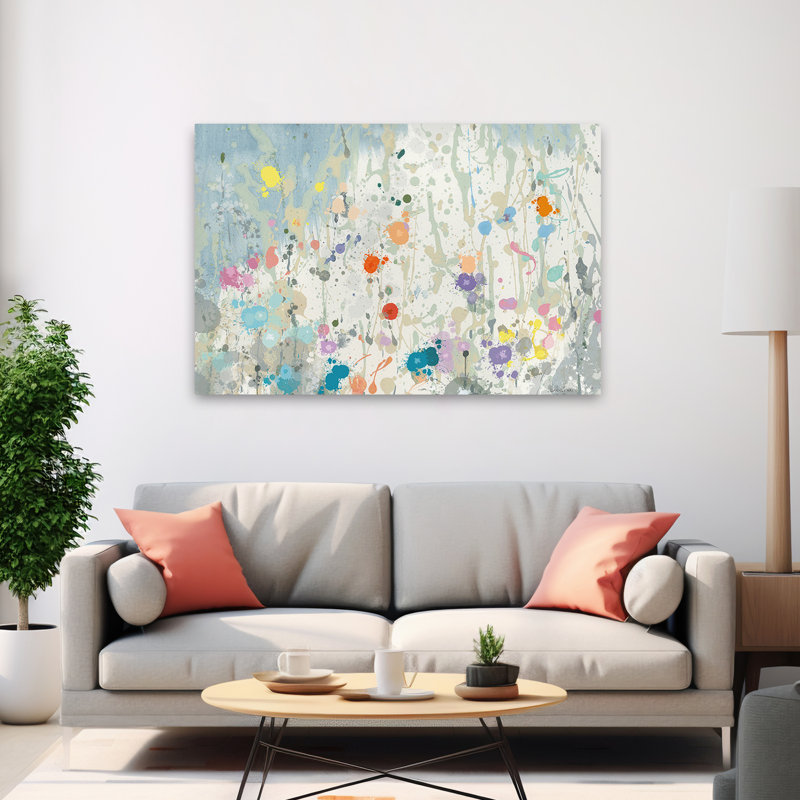 Fleurs abstraites - Jardin abstrait II, H 40 po x l 60 po