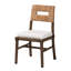 Willowick Fabric Seagrass and Mahogany wood Side Chair in Brown