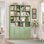 Bibliothèque standard en bois avec portes et 8 tablettes ouvertes Kirklyn