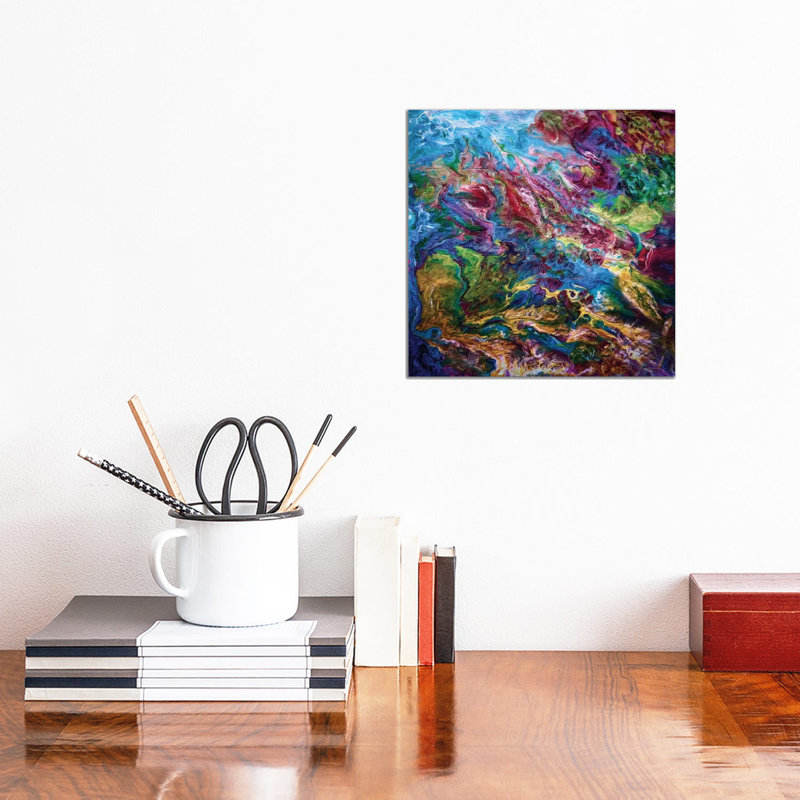 Calypso Abstract by OLena Art - Wrapped Canvas Gallery-Wrapped Canvas Giclée, 30.48 cm H x 30.48 cm W