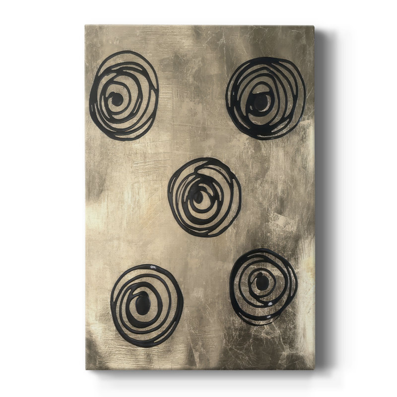 Quantum Circles II -Custom Wrapped Gallery Cavas, 27" H x 18" W