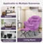 Fauteuil Lazy avec repose-pieds pliant et sac de rangement latéral, fauteuil d'appoint rembourré moelleux avec structure en métal, patins antidérapants-531877954