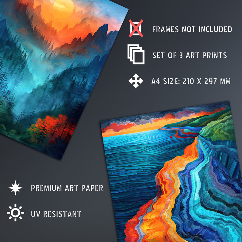 No Frame Print, 29.7cm H x 21cm W